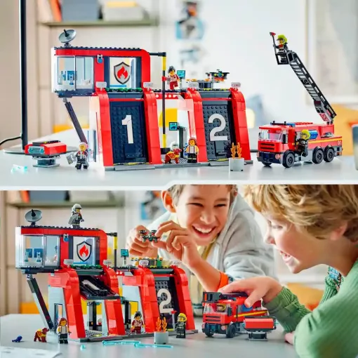 Lego City 60414 Tűzoltóállomás és tűzoltóautó
