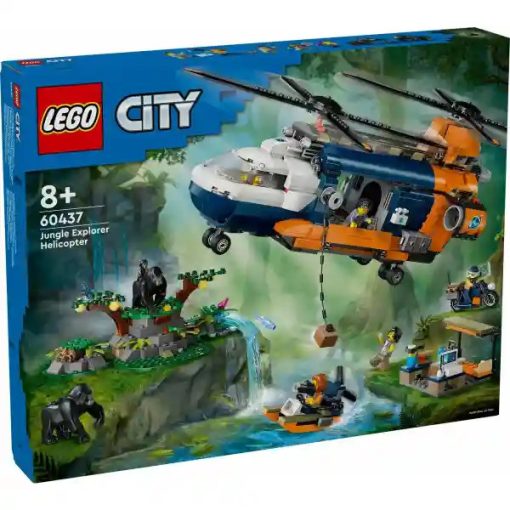 Lego City 60437 Dzsungelkutató helikopter a bázison