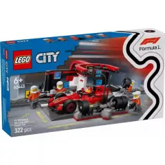   Lego City 60443 F1®-es boxutca és személyzet Ferrari versenyautóval