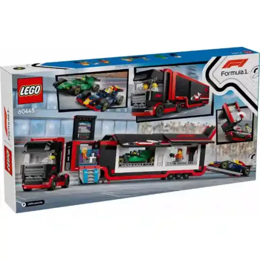 Lego City 60445 F1®-es kamion RB20 és AMR24 F1®-es versenyautókkal