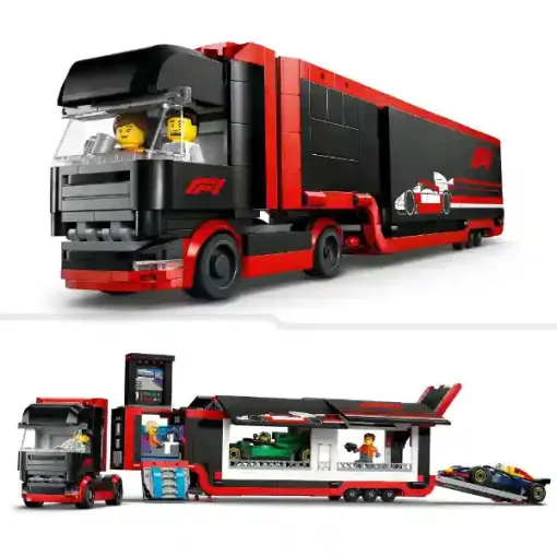 Lego City 60445 F1®-es kamion RB20 és AMR24 F1®-es versenyautókkal