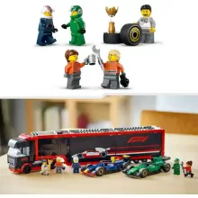 Lego City 60445 F1®-es kamion RB20 és AMR24 F1®-es versenyautókkal