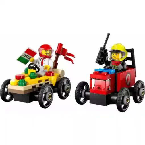 Lego City 60458 Pizzásautó vs. tűzoltóautó versenyautós csomag