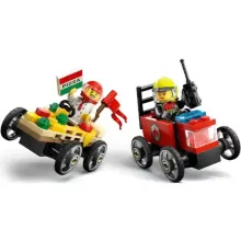 Lego City 60458 Pizzásautó vs. tűzoltóautó versenyautós csomag