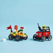 Lego City 60458 Pizzásautó vs. tűzoltóautó versenyautós csomag