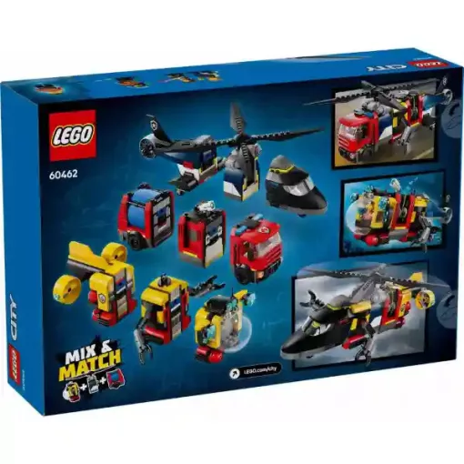 Lego City 60462 Helikopter, tűzoltóautó és tengeralattjáró egy csomagban