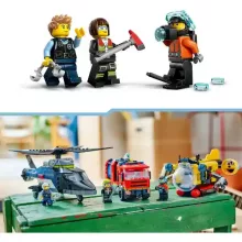 Lego City 60462 Helikopter, tűzoltóautó és tengeralattjáró egy csomagban