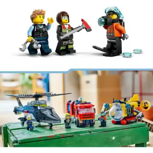 Lego City 60462 Helikopter, tűzoltóautó és tengeralattjáró egy csomagban