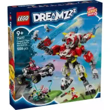 Lego Dreamzzz 71497 Cooper tigrisrobotja és Zero hot rod autója