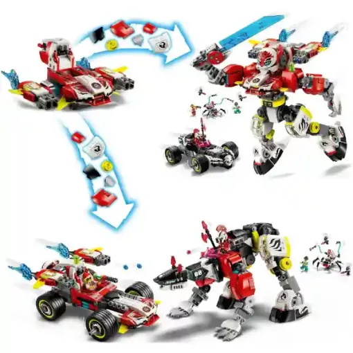 Lego Dreamzzz 71497 Cooper tigrisrobotja és Zero hot rod autója