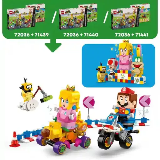 Lego Super Mario 72036 Mario Kart™ – Baby Peach és a Grand Prix szett