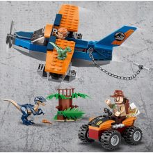 Lego Jurassic World 75942 Velociraptor: Kétfedelű repülőgépes mentőakció