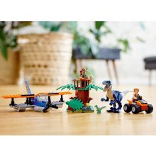Lego Jurassic World 75942 Velociraptor: Kétfedelű repülőgépes mentőakció