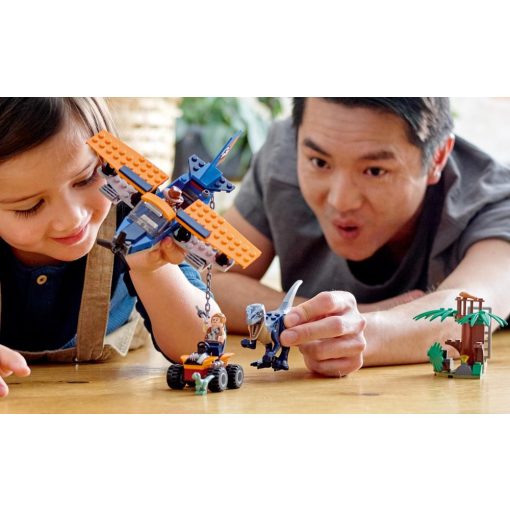 Lego Jurassic World 75942 Velociraptor: Kétfedelű repülőgépes mentőakció