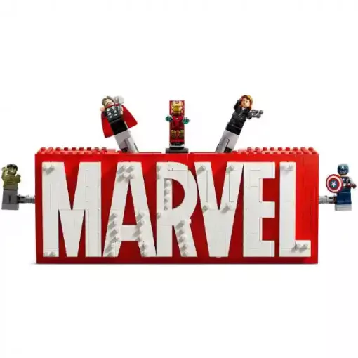 Lego Marvel 76313 MARVEL logó és minifigurák