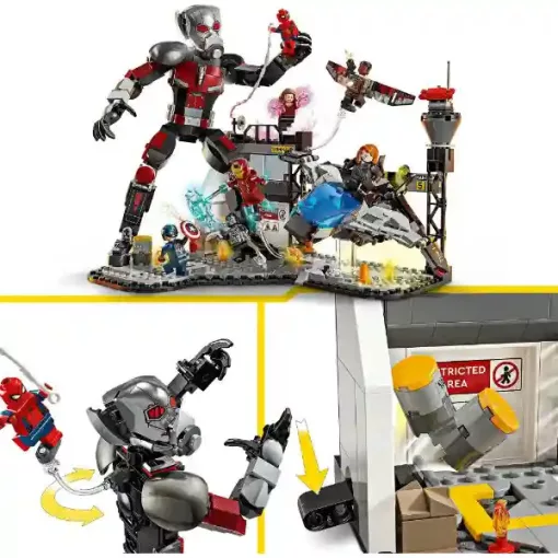 Lego Marvel 76314 Amerika Kapitány: Polgárháború csatajelenet