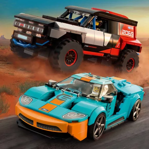 Lego Speed Champions 76905 Ford GT Heritage Edition és Bronco R versenyautók