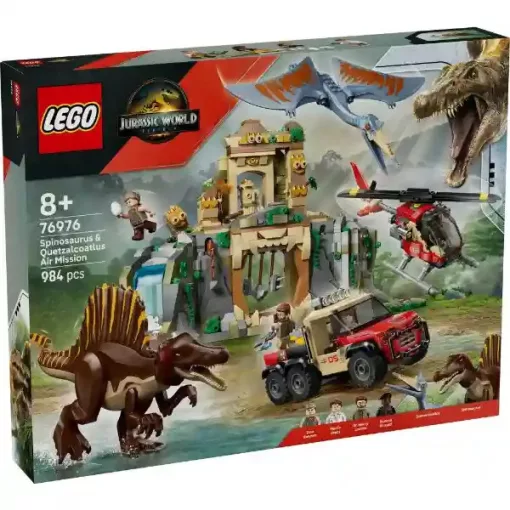 Lego Jurassic World 76976 Spinosaurus és Quetzalcoatlus dinók, légi küldetés