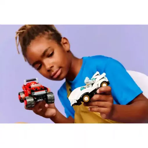 Lego Sonic the Hedgehog™ 77118 Silver autója Knuckles monster truckja ellen