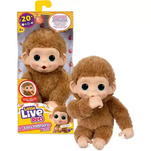 Little Live Pets My Baby Monkey Minis - Pepi Peach, az interaktív bébi majom