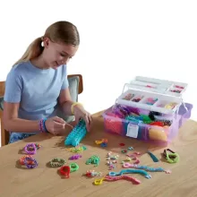 Loom 8000 darabos karkötő készítő készlet hordozható dobozban