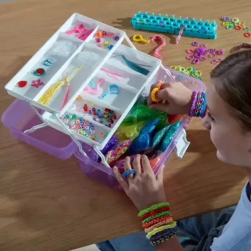 Loom 8000 darabos karkötő készítő készlet hordozható dobozban