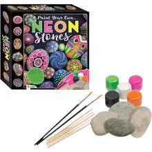 Neon kavicsfestő DIY dekorációs készlet