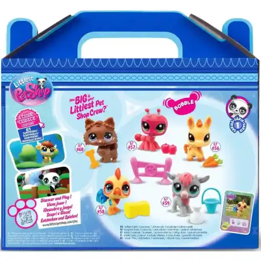 Littlest Pet Shop LPS - Farm gyűjtői készlet figurákkal (kutya, kakas, szamár, kecske, hangya)