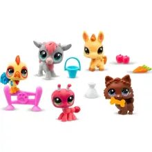 Littlest Pet Shop LPS - Farm gyűjtői készlet figurákkal (kutya, kakas, szamár, kecske, hangya)