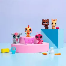 Littlest Pet Shop LPS - Farm gyűjtői készlet figurákkal (kutya, kakas, szamár, kecske, hangya)