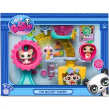 Littlest Pet Shop LPS - Játszótér figurákkal (corgi kutya, hörcsög)