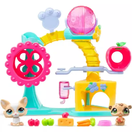 Littlest Pet Shop LPS - Játszótér figurákkal (corgi kutya, hörcsög)