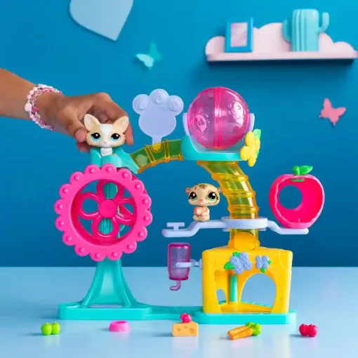 Littlest Pet Shop LPS - Játszótér figurákkal (corgi kutya, hörcsög)