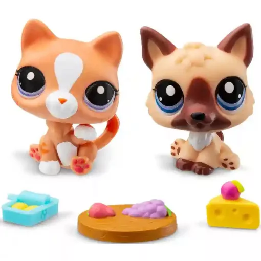 Littlest Pet Shop LPS - Németjuhász kutya és cica figuraszett