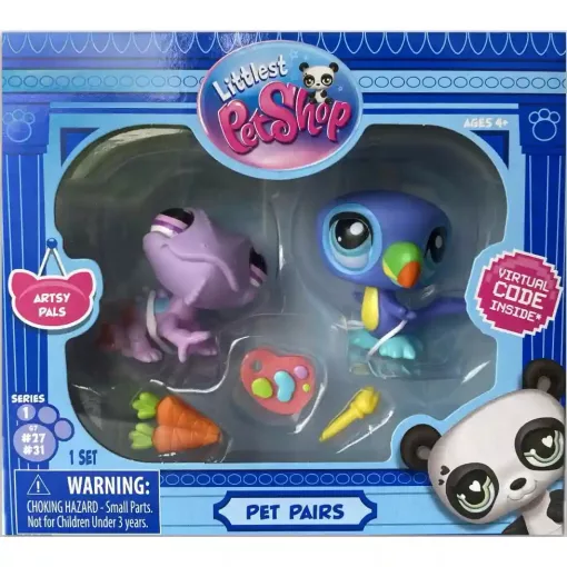 Littlest Pet Shop LPS - Kaméleon és tukán madár figuraszett