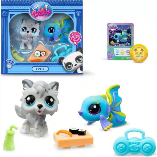 Littlest Pet Shop LPS - Farkas és vitorlás hal figuraszett