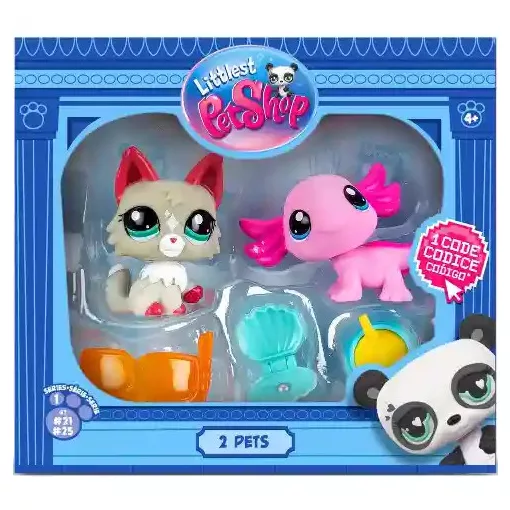 Littlest Pet Shop LPS - Cica és axolotl figuraszett