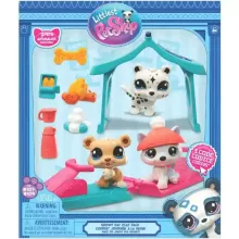 Littlest Pet Shop LPS - Havas nap figurákkal (husky kutya, hópárduc, jegesmedve)