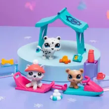 Littlest Pet Shop LPS - Havas nap figurákkal (husky kutya, hópárduc, jegesmedve)