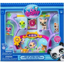 Littlest Pet Shop LPS - Tehetségkutató játékszett figurákkal (francia bulldog kutya, madár)