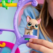 Littlest Pet Shop LPS - Tehetségkutató játékszett figurákkal (francia bulldog kutya, madár)