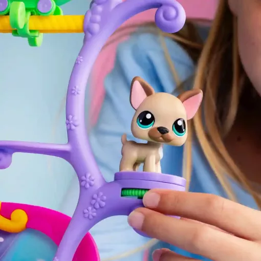 Littlest Pet Shop LPS - Tehetségkutató játékszett figurákkal (francia bulldog kutya, madár)