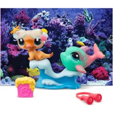 Littlest Pet Shop LPS - Vizes kaland figurákkal (vidra, delfin)