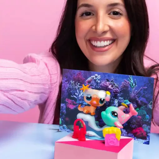 Littlest Pet Shop LPS - Vizes kaland figurákkal (vidra, delfin)