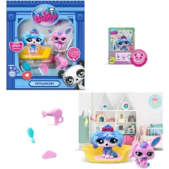   Littlest Pet Shop LPS - Fodrászat figurákkal (máltai selyemkutya (#48) és nyuszi (#49))