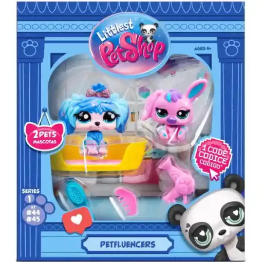 Littlest Pet Shop LPS - Fodrászat figurákkal (máltai selyemkutya (#48) és nyuszi (#49))