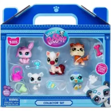 Littlest Pet Shop LPS - Téli gyűjtői készlet figurákkal (jegesmedve, pingvin, ló, farkas, nyuszi)