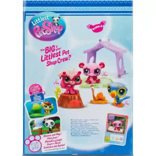 Littlest Pet Shop LPS - Kemping készlet figurákkal (pandamaci, tukán, mókus)