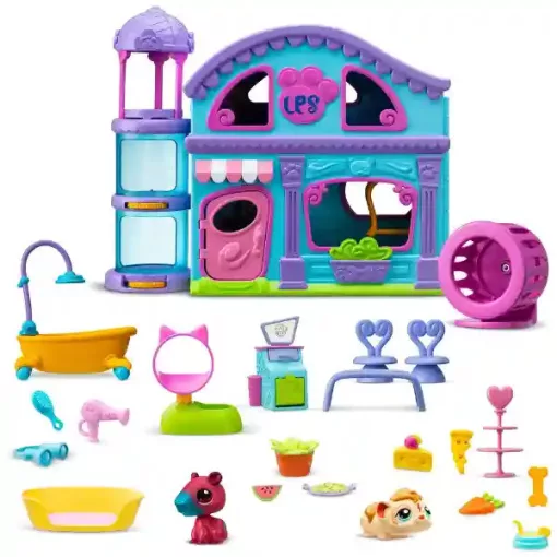 Littlest Pet Shop LPS - Littlest Pet Shop házikó figurákkal (vízidisznó, tengerimalac)