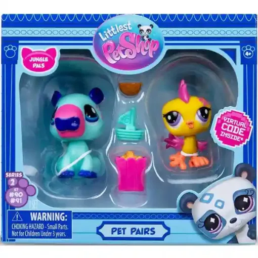 Littlest Pet Shop LPS - Vízidisznó (kapibara) (#90) és ara papagáj (#91) figuraszett